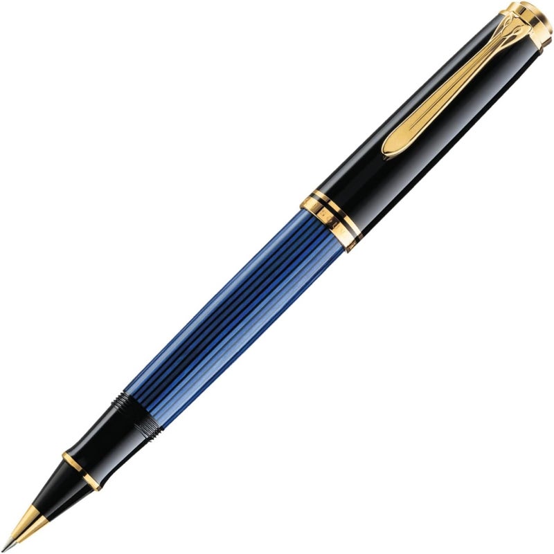Pelikan بليكان R-600 سوفران رولربول قلم حبر, أسود/أزرق - Image 1
